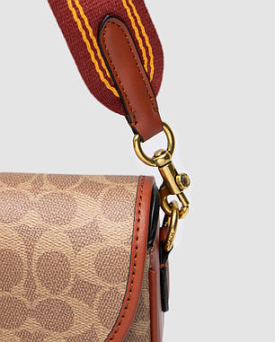 💎 Coach Willow Medium Signature Canvas Saddle Bag, фото 2