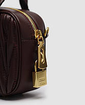 💎 Miu Miu Arcadie Matelassé Nappa Leather Bag Burgundy 20 x 13 x 7 см, фото 4