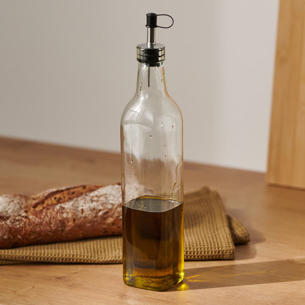 Пляшка для олії скляна з дозатором, 500мл (Ємність для олії та соусів), фото 1