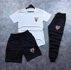 (П) Футболка + шорти + штани Chicago bulls