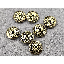 Намистини металеві 11*4мм (13 шт), колір бронза