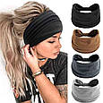 Жіноча широка пов'язка на голову колір В37, фото 2