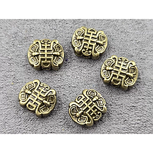 Намистини металеві 10*11,5*5мм (12 шт), колір бронза