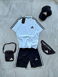 Комплект Adidas Футболка + шорти + кепка + бананка