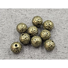 Намистини металеві 6мм (35 шт), колір бронза