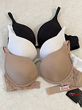 Бюстгальтер La Vivas 50246B гладкий із тонким Пуш-ап, колір Чорний, розмір 75B