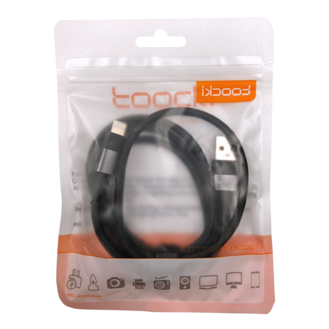 Кабель USB - Lightning TOOCKI TXCL-YS0G 2.4A 1м чорний