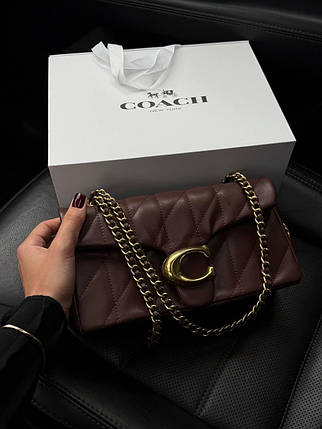 Coach Tabby Shoulder Bag With Pillow Quilting  Brown [магнітна брендована коробка] 26x14x10, фото 1