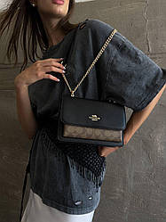 Coach Mini Klare Crossbody in Signature Canvas Black/Brown  [оригінальна брендована коробка] 22x15x9