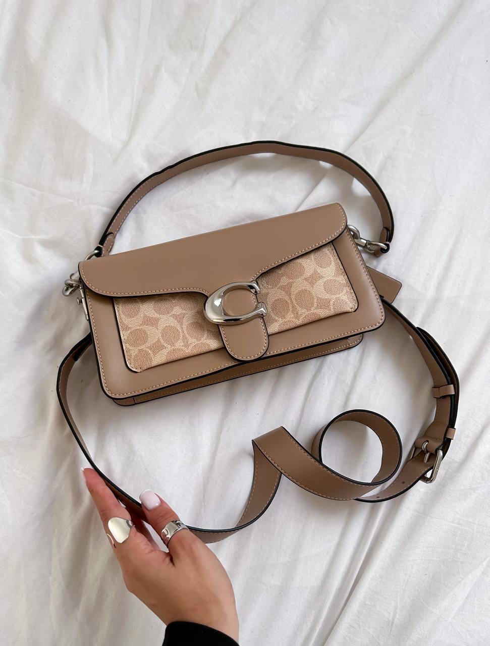 Coach Tabby Shoulder Bag In Signature Canvas Beige