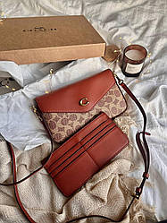 COACH Women's Wyn Crossbody Handbag Brown [крафт коробка] 21х12х3.5