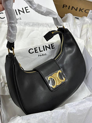 Celine Medium Tilly Bag in Shiny Calfskin Black PREMIUM  [оригінальна брендована коробка], фото 2
