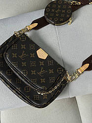 Louis Vuitton Multi Pochette Brown/Brown магнітна коробка 24x13,5x4
