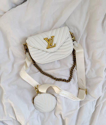 Louis Vuitton New Wave Multi Pochette Bag White/Gold 19х13х6, фото 2