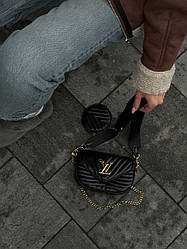 Louis Vuitton New Wave Multi Pochette Bag Black/Gold [магнітна брендована коробка]