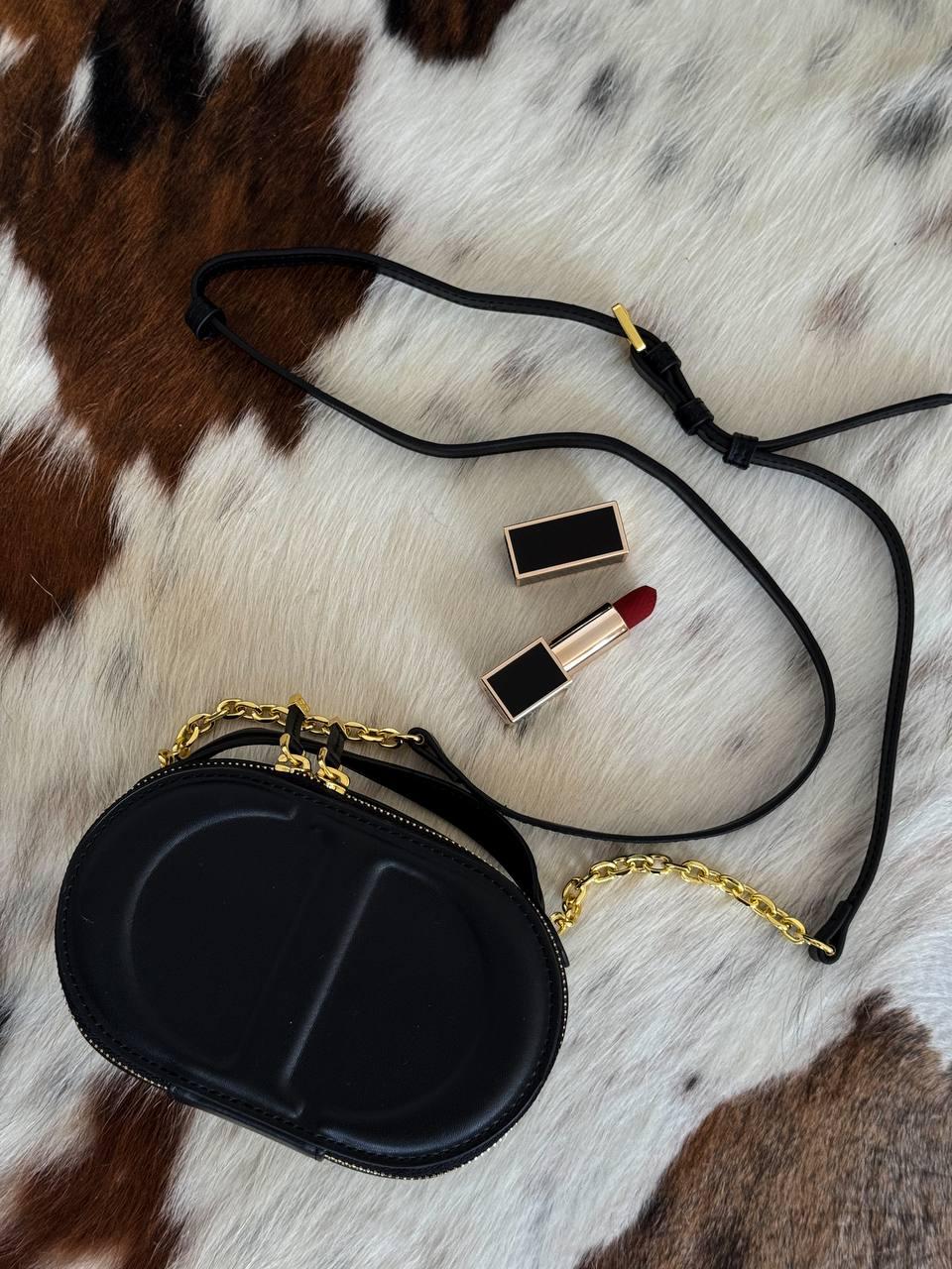 Dior CD Signature Oval Camera Bag Black [оригінальна коробка] 18х11х6