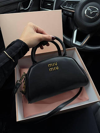 MiuMiu Leather Top-Handle Bag Black  [Ориг Коробка] 24х15x11, фото 1