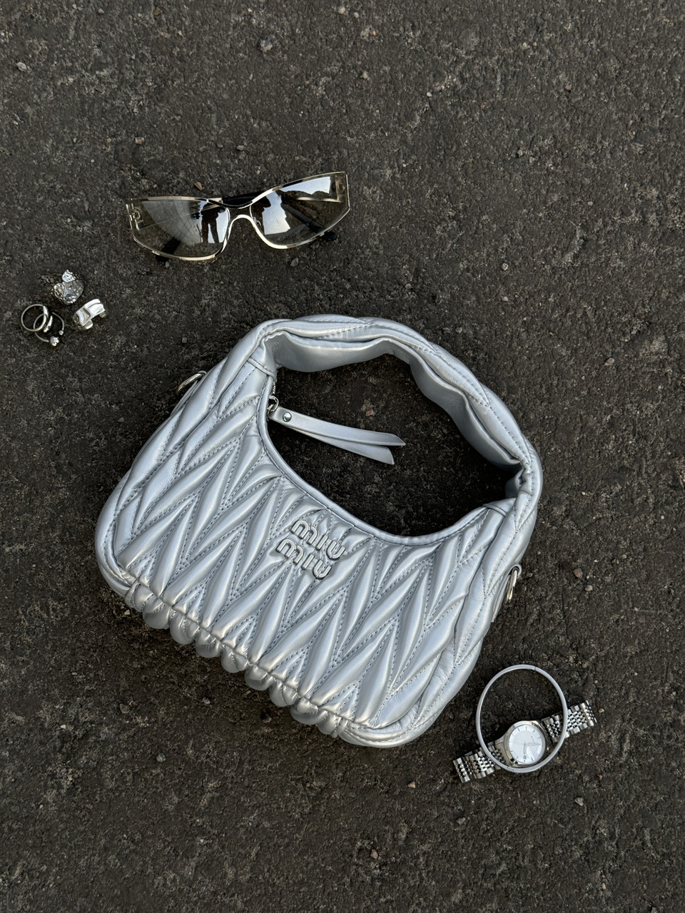 Miu Miu  Wander Matelassé Hobo Bag. [оригінальна брендована коробка] 21х23х7