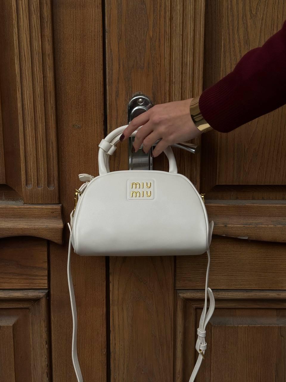 Miu Miu  Leather Top-Handle Bag  White[Ориг Коробка] 24х15x11