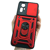 Чохол для Xiaomi Redmi Note 12s 4G протиударний червоний зі шторкою для камери