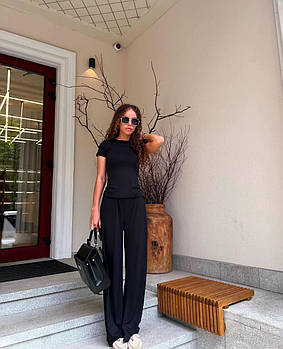 Костюм жіночий спортивний з віскози з коротким рукавом (Норма)