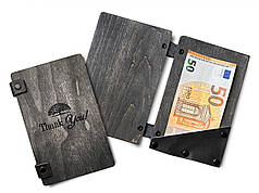 Папка чек-бук з ремінцями, рахівниця для ресторану (логотип - на замовлення) чорна