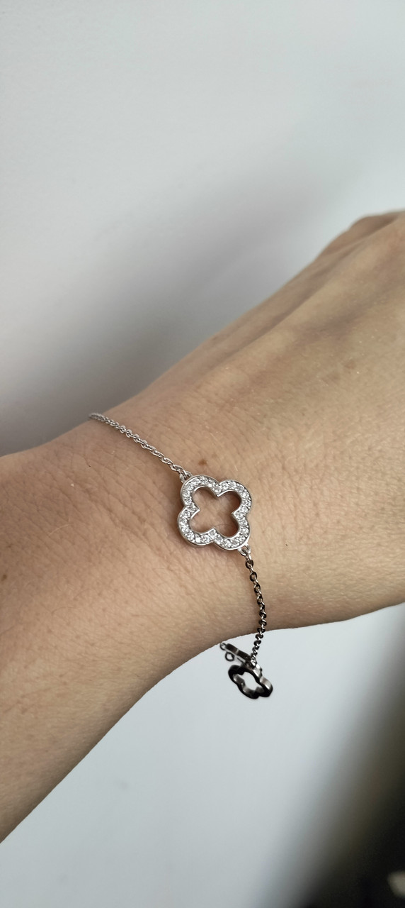 Срібний браслет конюшина 16-20, фото 1