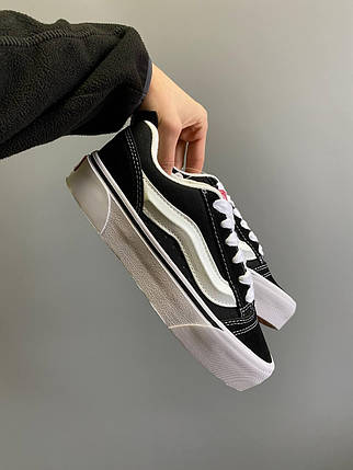 Vans KNU Skool Black White Plarform 37, фото 1