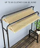 Стійка-вішалка для одягу та взуття подвійна Multipurpose Hanger – універсальне рішення для зберігання, фото 3