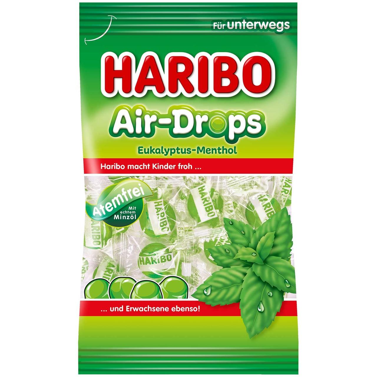 Жувальні цукерки Haribo Air-Drops Eucalyptus-Menthol 100г
