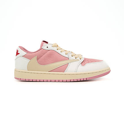Travis Scott x Air Jordan 1 Low OG White Pink 36, фото 2