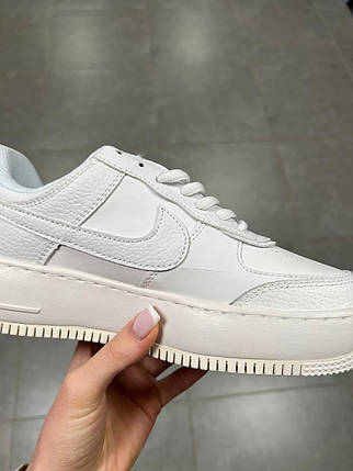 Nike Air Force 1 SHADOW White (БРАК, поріз), фото 2