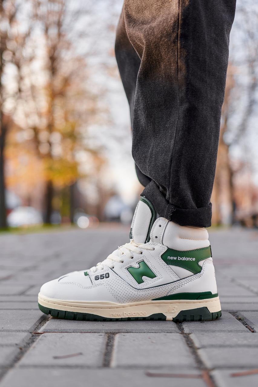 New Balance 650 Hight White Green Fur 37
