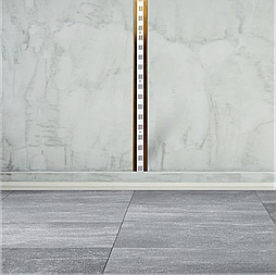 Рейка біла із золотим декором 2 м.