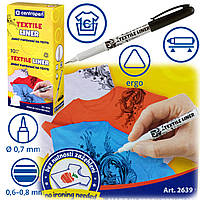 Маркер для тканини незмивний ЧОРНИЙ Textile Liner 2639 0112 CENTROPEN / Маркер-лінер для написів на тканині