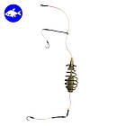 Монтаж «Два гачки з конусом» (Годівля 20, 30, 40, 50, 60, 70, 80 г)