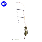 Монтаж «Два відвода з повідцем та конусом» (Годівниця 20, 30, 40, 50, 60, 70, 80 г)