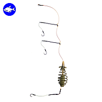 Монтаж «Два відвода з повідцем та конусом» (Годівниця 20, 30, 40, 50, 60, 70, 80 г)