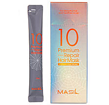 Відновлювальна преміуммаска для волосся MASIL 10 Premium Repair Hair Mask 12 мл, фото 5