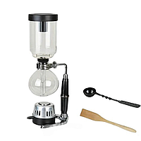 Сифон для приготування кави вакуумний кавовий, Габет сифон для заварювання чаю, 360 мл скляний