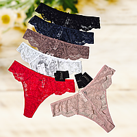 Труси жіночі бразиліано Acousma з мереживом T6573 1 шт  Розміри M L XL