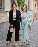 Жіночий костюм костюм 42-44,46-48,50-52,54-56 фрез, чорний,бузковий, фото 6