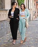Жіночий костюм костюм 42-44,46-48,50-52,54-56 фрез, чорний,бузковий, фото 7