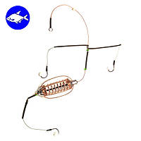 Рибальська снасть «Подвійне відведення» (Годівниця «Кавун» 20, 25, 30, 35, 40, 45, 50 г)