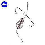 Рибальська снасть «Подвійне відведення» (Годівниця «Кавун» 20, 25, 30, 35, 40, 45, 50 г), фото 3