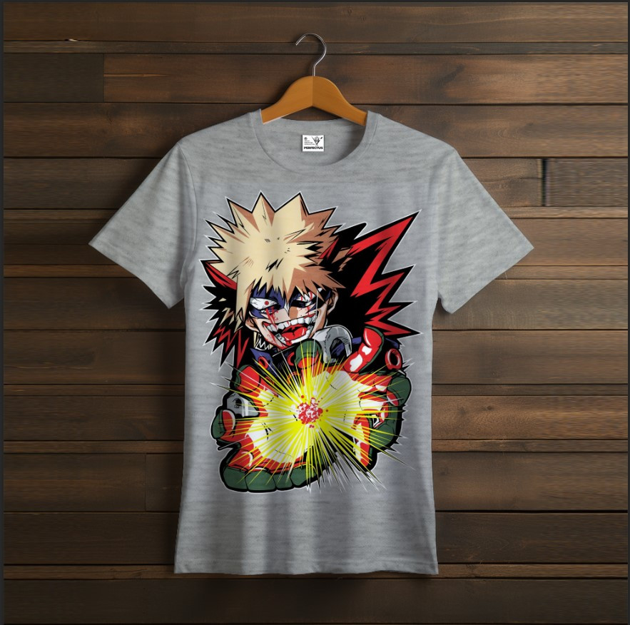 Футболка унісекс з принтом "My Hero Academia", Моя академія героїв, манга, аніме, персонажі Кацукі Бакуго 3