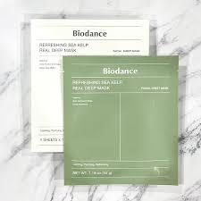 Нічна гідрогелева маска для обличчя з морськими водоростями Biodance Refreshing Sea Kelp Real Deep Mask, 34g