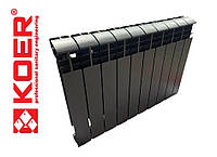 Радиатор биметаллический KOER 100Bi-500 Ultra Black