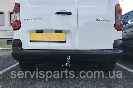 Фаркоп Peugeot Partner II L2 2008-2018 (Пежо Партнер 2 L2) без підрізу бампера, фото 1