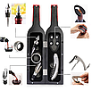 Штопори для вина, набір сомельє, подарунковий набір для алкоголю у формі пляшки вина, фото 3